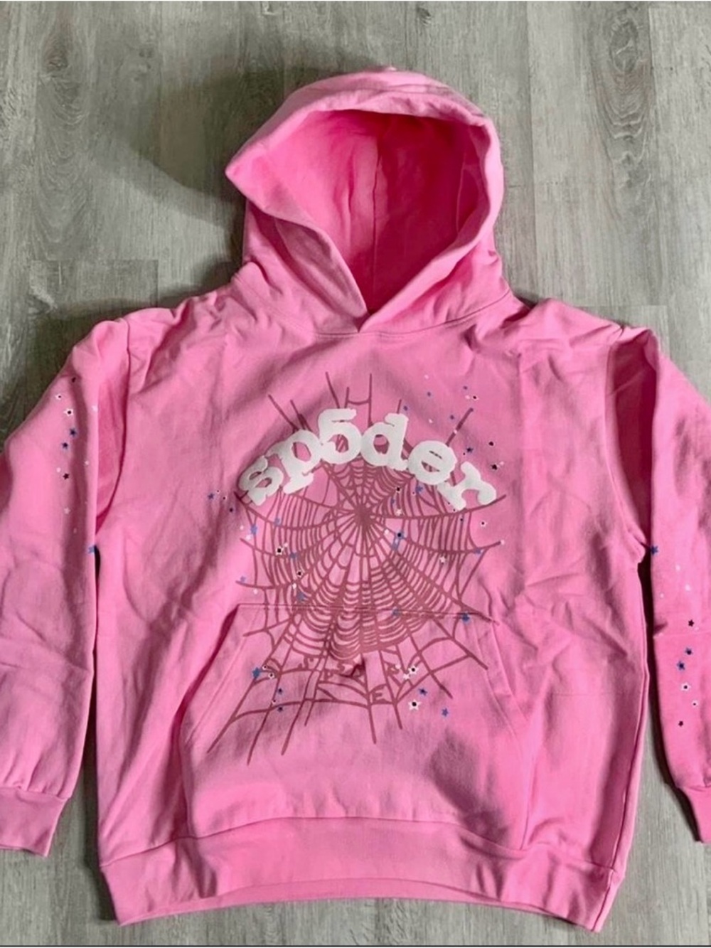 Pink Spider Graphic Hoodie Pullover Streetwear Unisex
